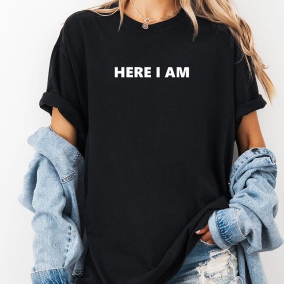 Olin D Tops - Here I Am Christian T-shirt, Christian Gift, Church Outfit Tee